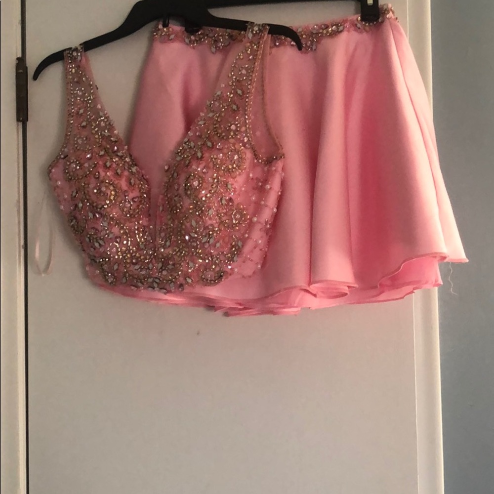 Pink & Gold Two Piece Dress